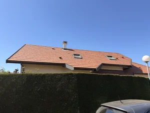 Toiture après traitement hydrofuge